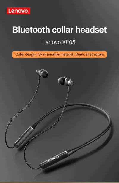 Lenovo XE05 Pro Wireless Bluetooth Earphone Magnetic Neckband Headphone - Image 3