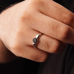 Home Black Stone Ring